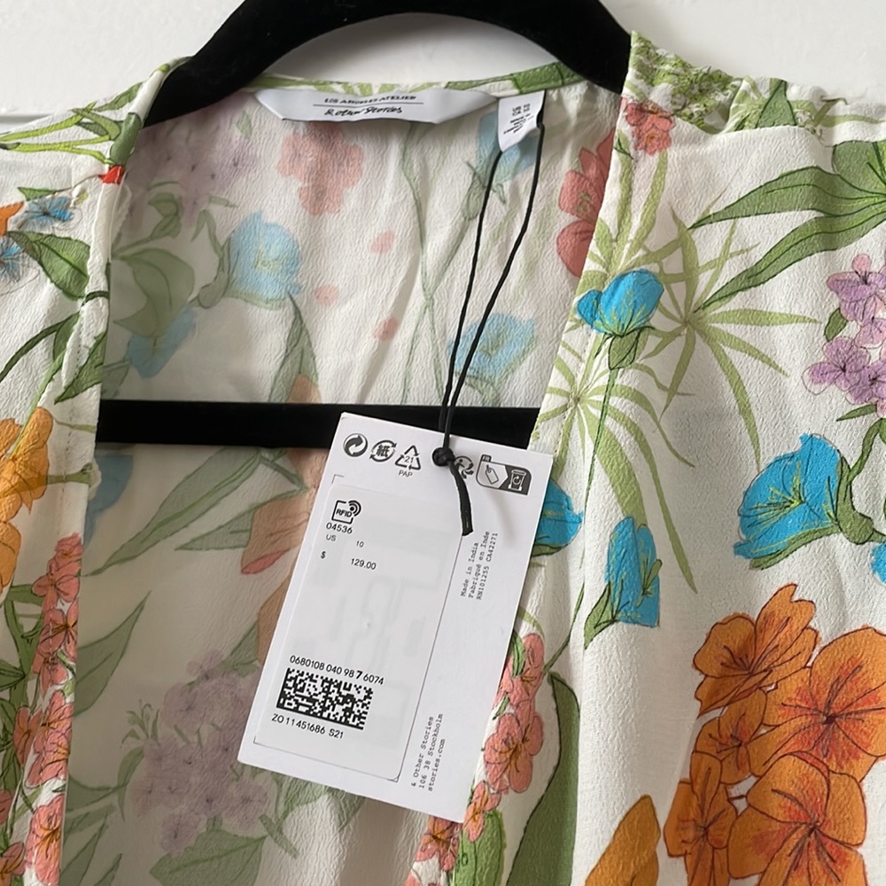 & Other Stories Printed Midi Wrap Dress - Picture 3 of 3